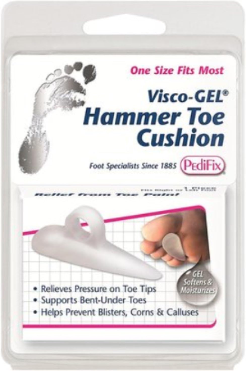 Visco-gel Hammer Toe Cushion, Medium Left (Packaging may vary)