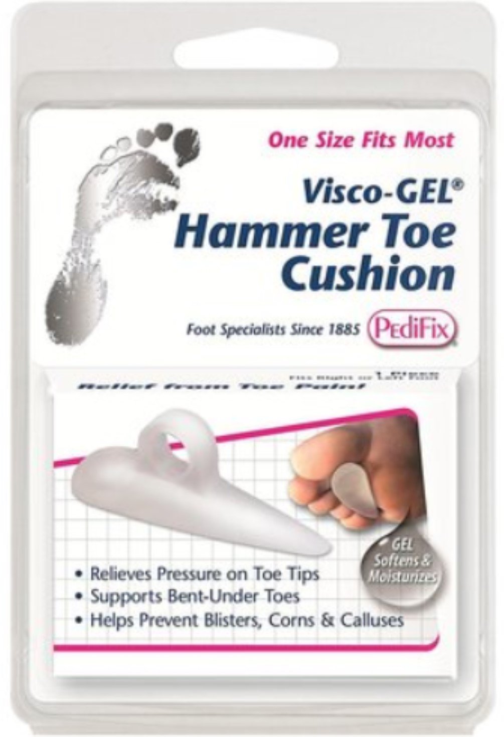 PediFix Visco-gel Hammer Toe Cushion, Medium Left (Packaging may vary)