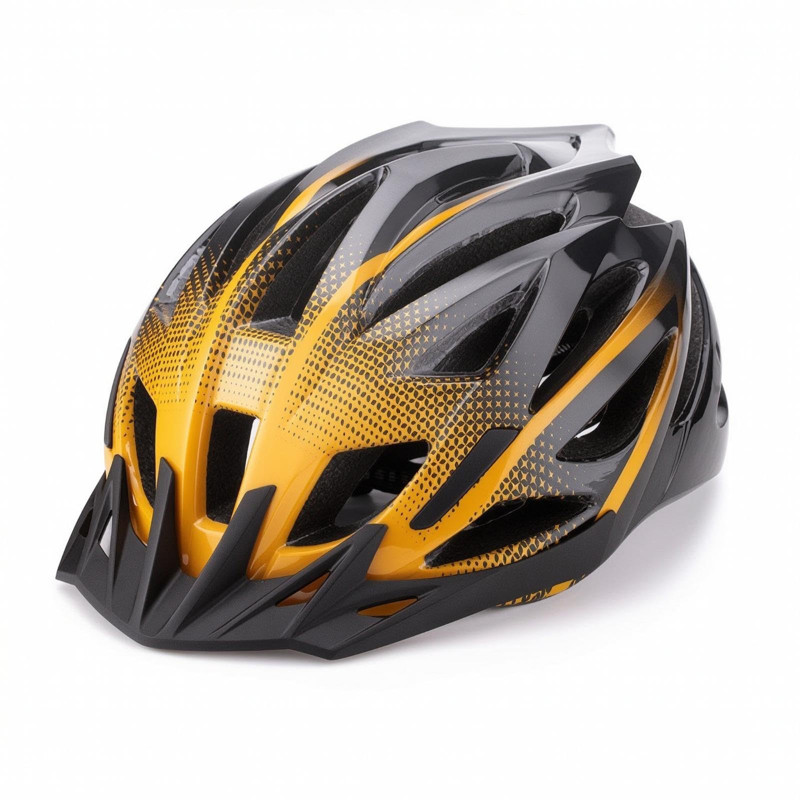 Helmet with Adjustable Dial Aerodynamic Adult Bike Helmet Ventilated for Cyclists, Commuters, Mountain Biking Black Yellow-image-10