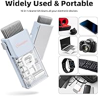 Vista 8 de Limpiador de Teclado Kit de Limpieza para Laptop, Kit de Limpieza de Teclado Compacto para Computadora MacBook iPhone AirPods Pro, Kit de Limpieza