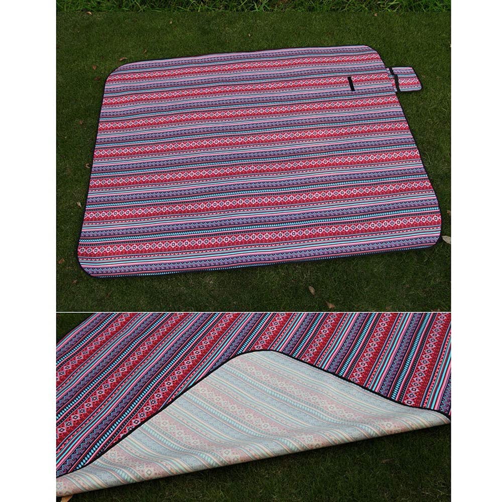 Alfombras de Playa, Impermeable Anti-Arena Manta Picnic con asa de Transporte Lavable a máquina, para 5-8 Personas Camping Suelo Playa Jardín (300 * 300cm,F)