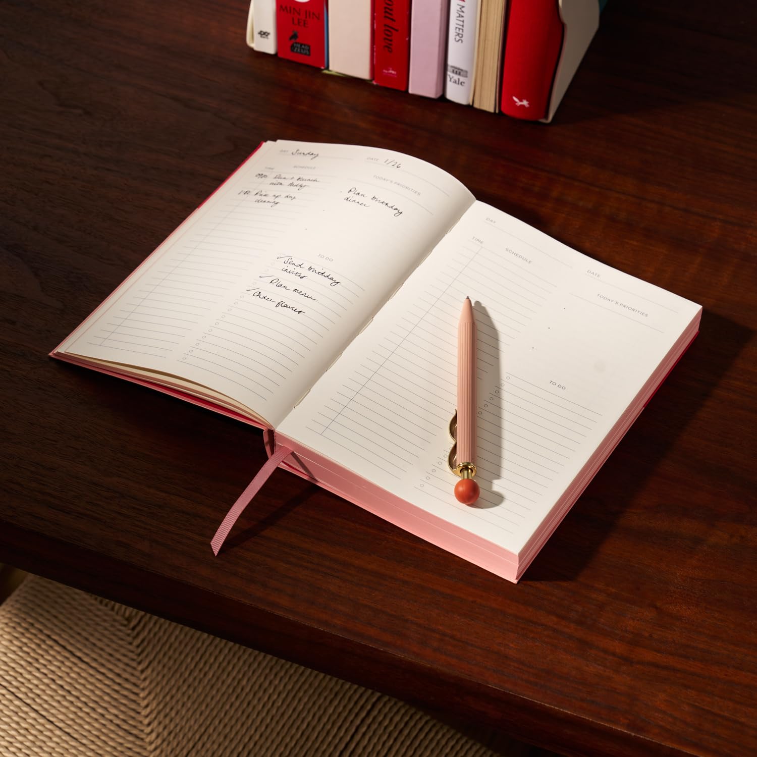 Papier Time To Bloom Daily Planner - Hardback Vintage Design | Undated | Track Habits, Thoughts, To-Dos & Priorities & Lists | Beautiful Motivational