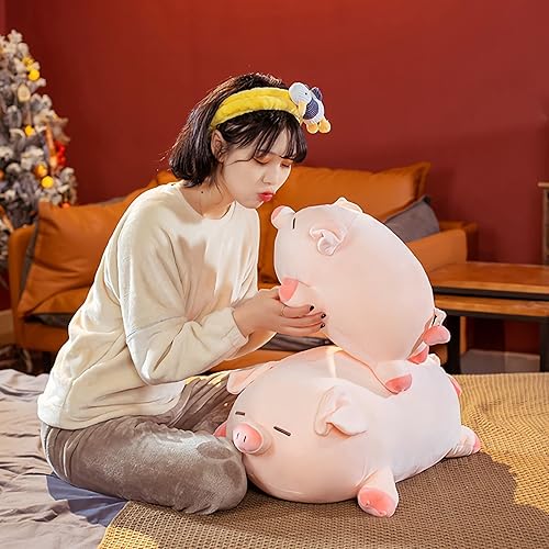 Miniatura 6 de CHDGIOHA Lindas almohadas de peluche de cerdo kawaii para abrazar, suaves juguetes de peluche de cerdo, regalos de cumpleaños para niñas y novias