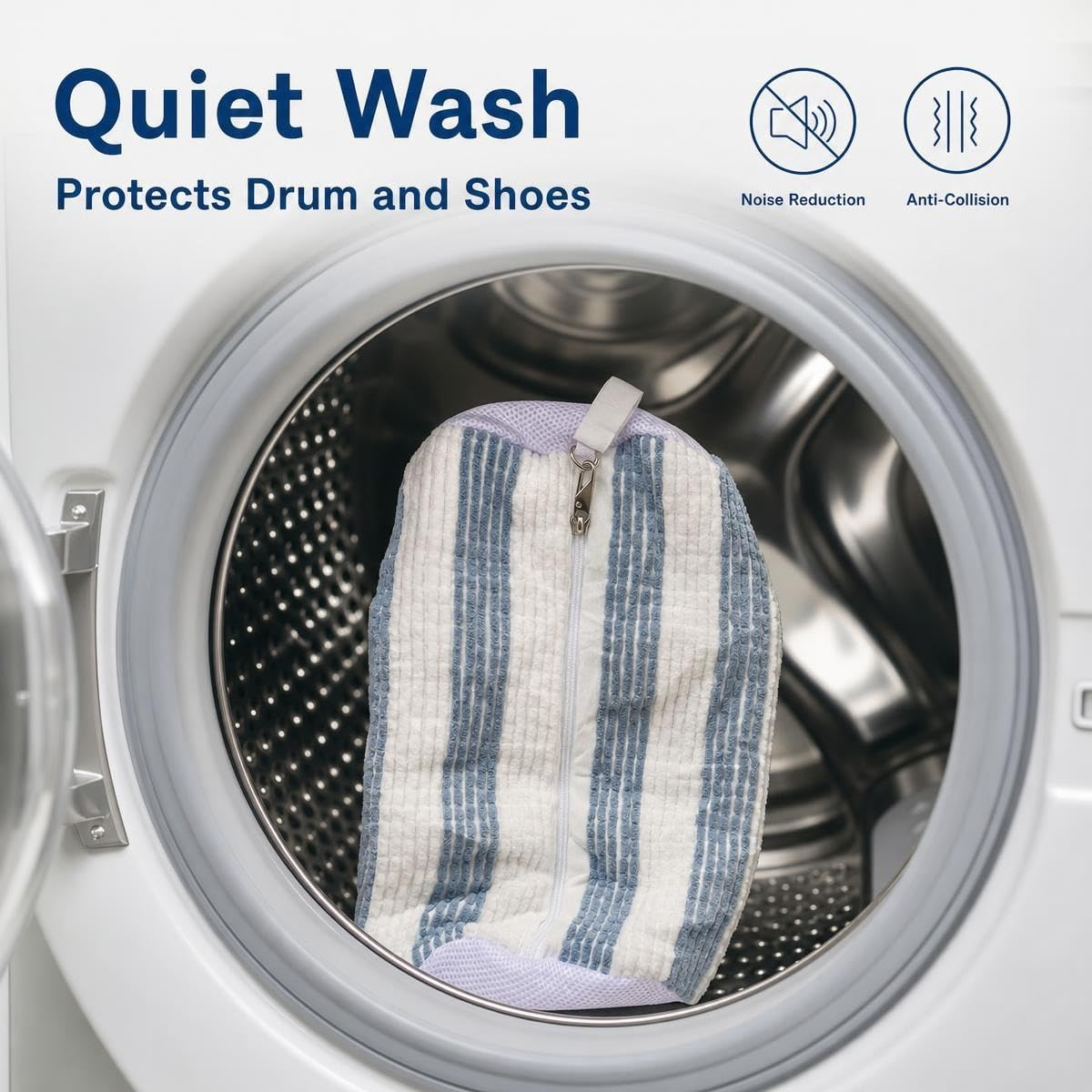 Shoe Washing Machine Bags 2-Pack, Laundry Bag for Sneakers, XXL 360° Clean