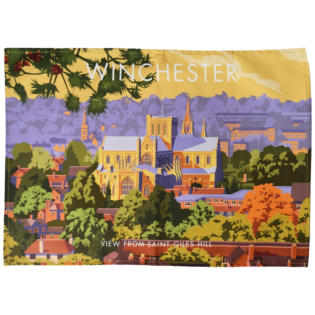 Town Towels Winchester (View From St Giles Hill) Tea Towel