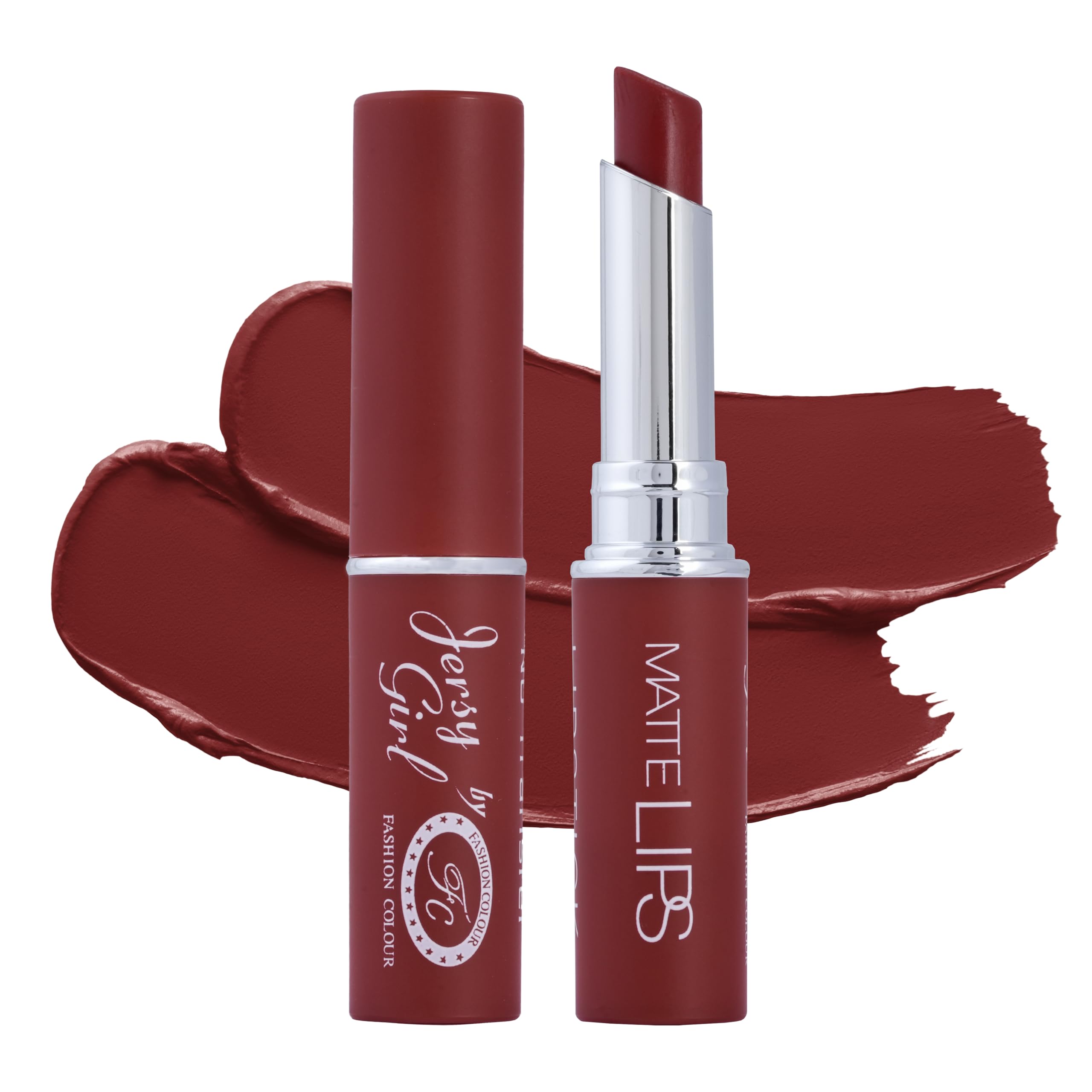 JERSEY GIRL BY FASHION GIRL Kiss Proof Lipstick | Water Resistant & Smudge Proof | Non-Drying | Lightweight | Long Stay | Creamy Matte Lipstick For Women | (SHADE NO-18_PINK VIOLET, 2g)-image-16