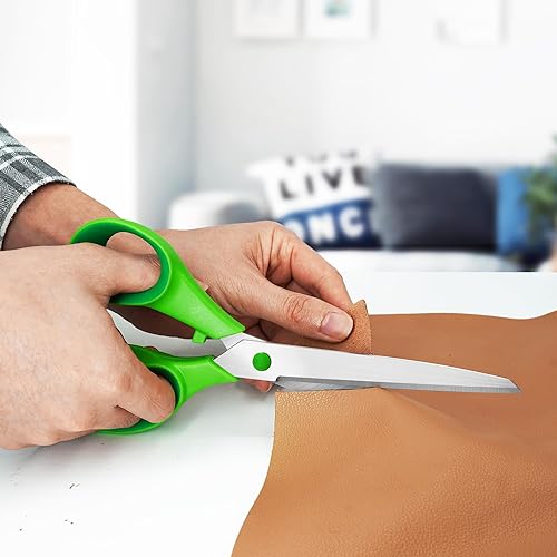 Miniatura 4 de KUONIIY Tijeras, tijeras multiusos resistentes con cuchillas afiladas de acero inoxidable, asas de agarre cómodo, tijeras afiladas multiusos para