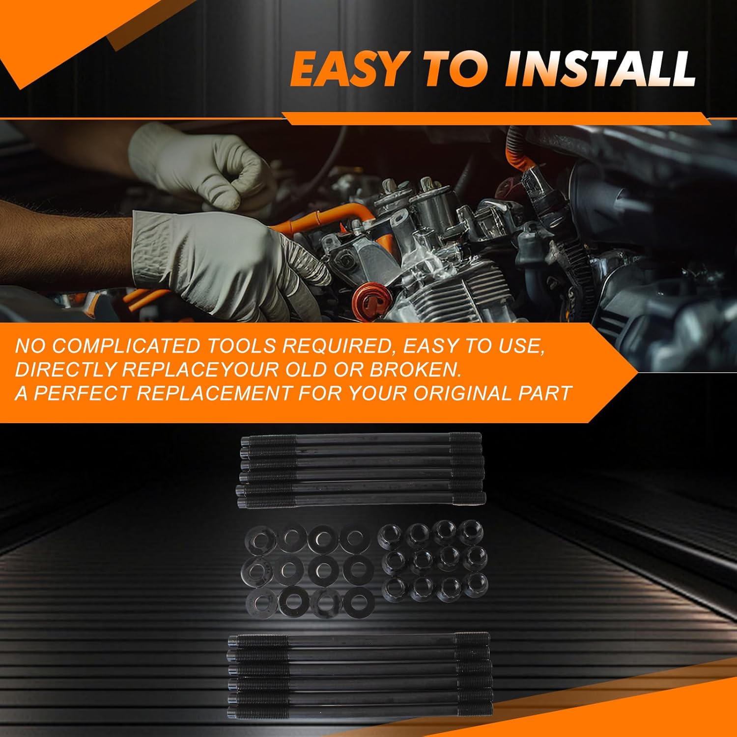 10pc Cylinder Head Stud Kit Suitable for Impreza WRX STi EJ20 EJ25 260-4701 aftermarket Part