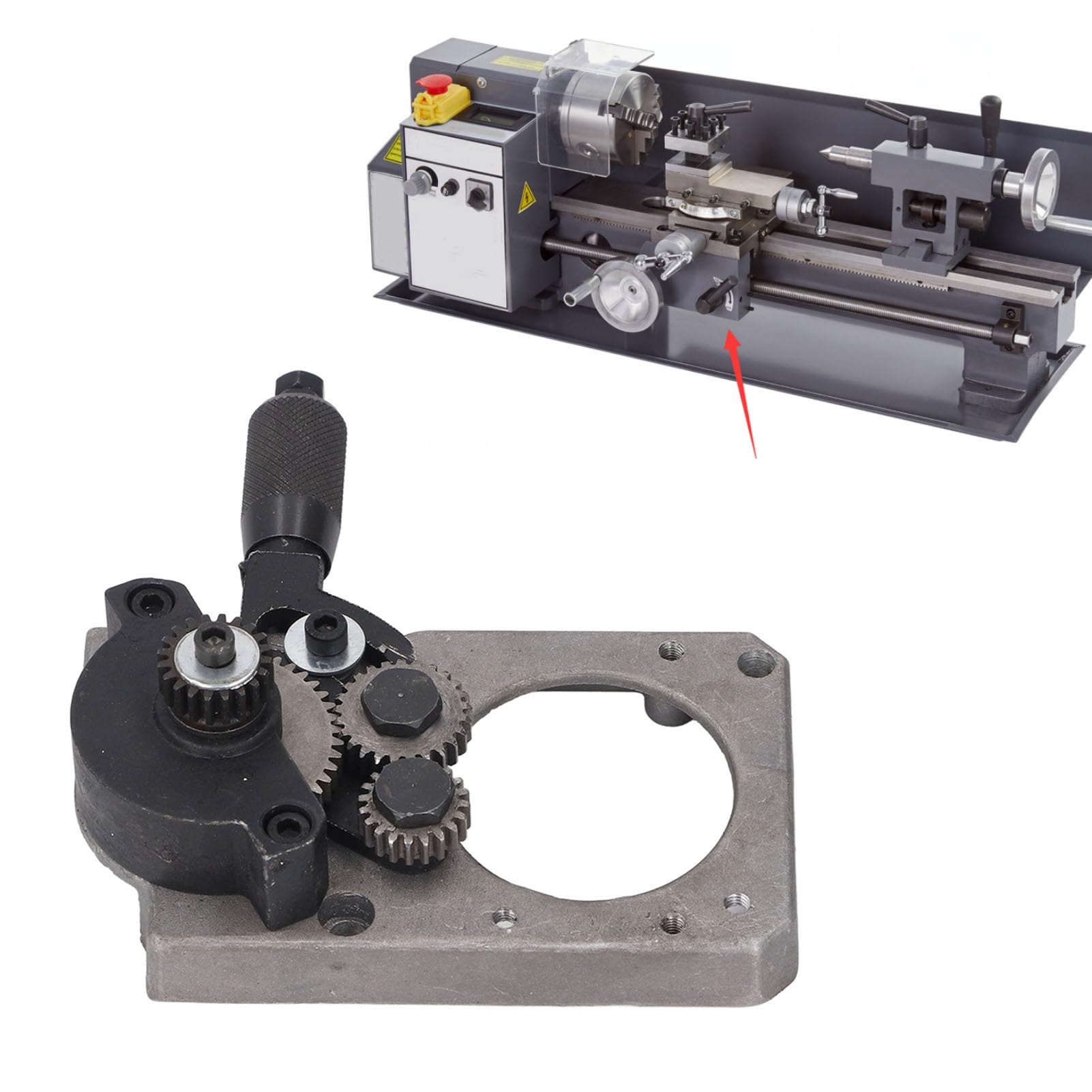 Conjunto de Cabezal de Mini Torno Conjunto de Asiento de Inversión en Miniatura para Caja de Cabezal 3B Cj18, Tornos de Metal