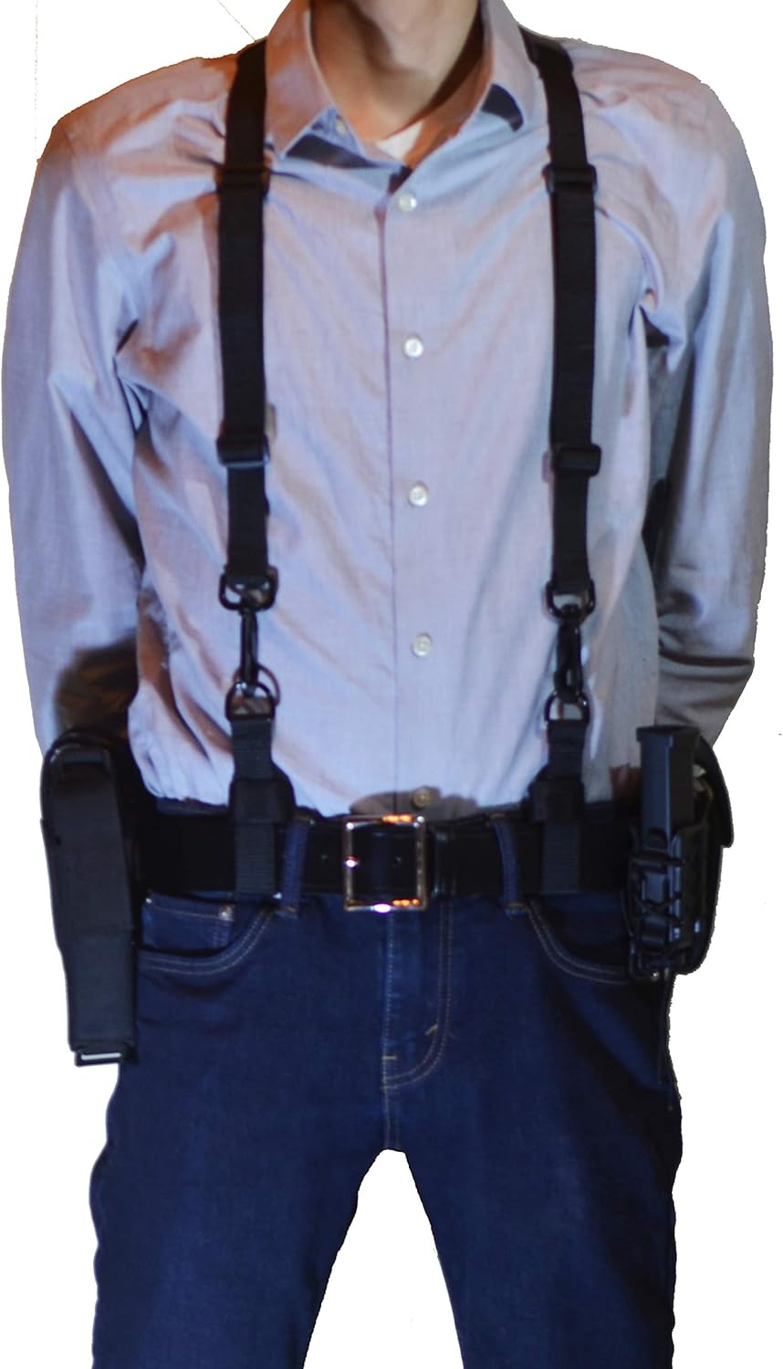 Operation First Response Nylon Police Duty Belt Suspenders (Metal Hardware V3)