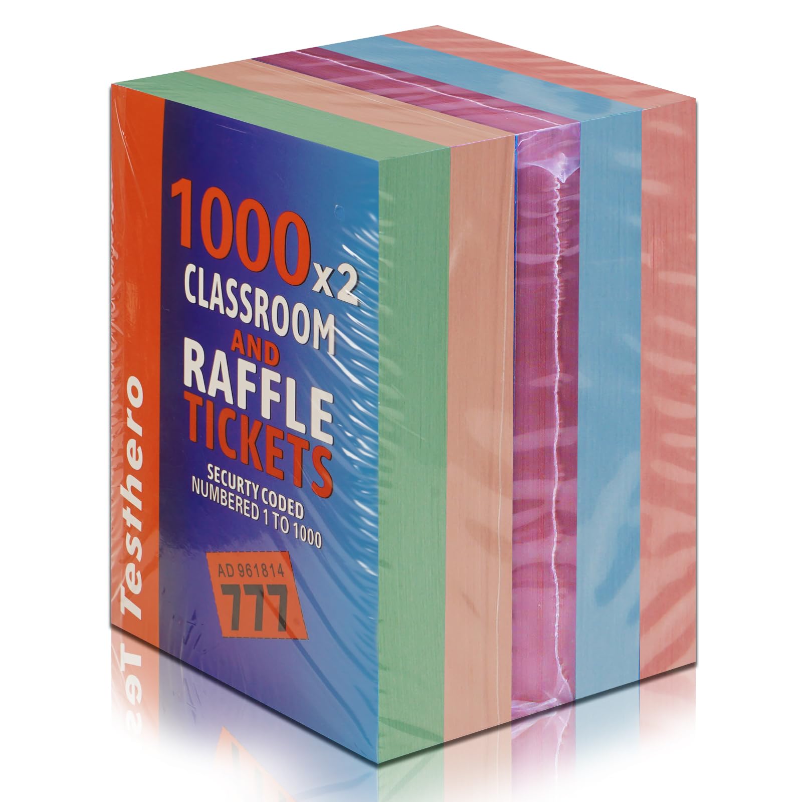 1000 Raffle Tickets Fundraiser Tickets 1000×2 Raffle Tickets Book - 5 Pack Double Roll For ...
