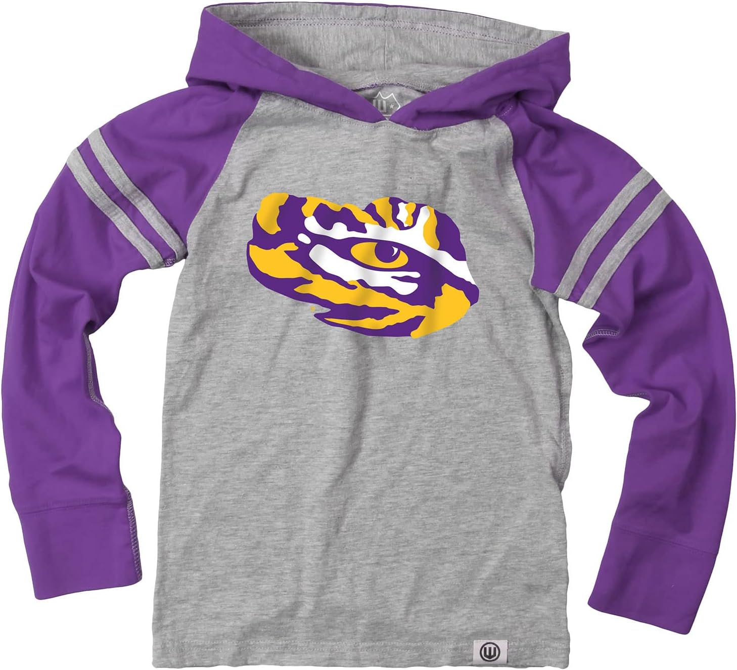 Wes and Willy Youth Boys College Long Sleeve Hooded T-Shirt Striped Jersey Hoodie