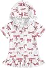 Girls Terry Cloth Swim Cover Up Zip Up Hooded Bathing Suit Coverup Wraps Rufled Kids Pool Beach Robe Cover-Up Dress