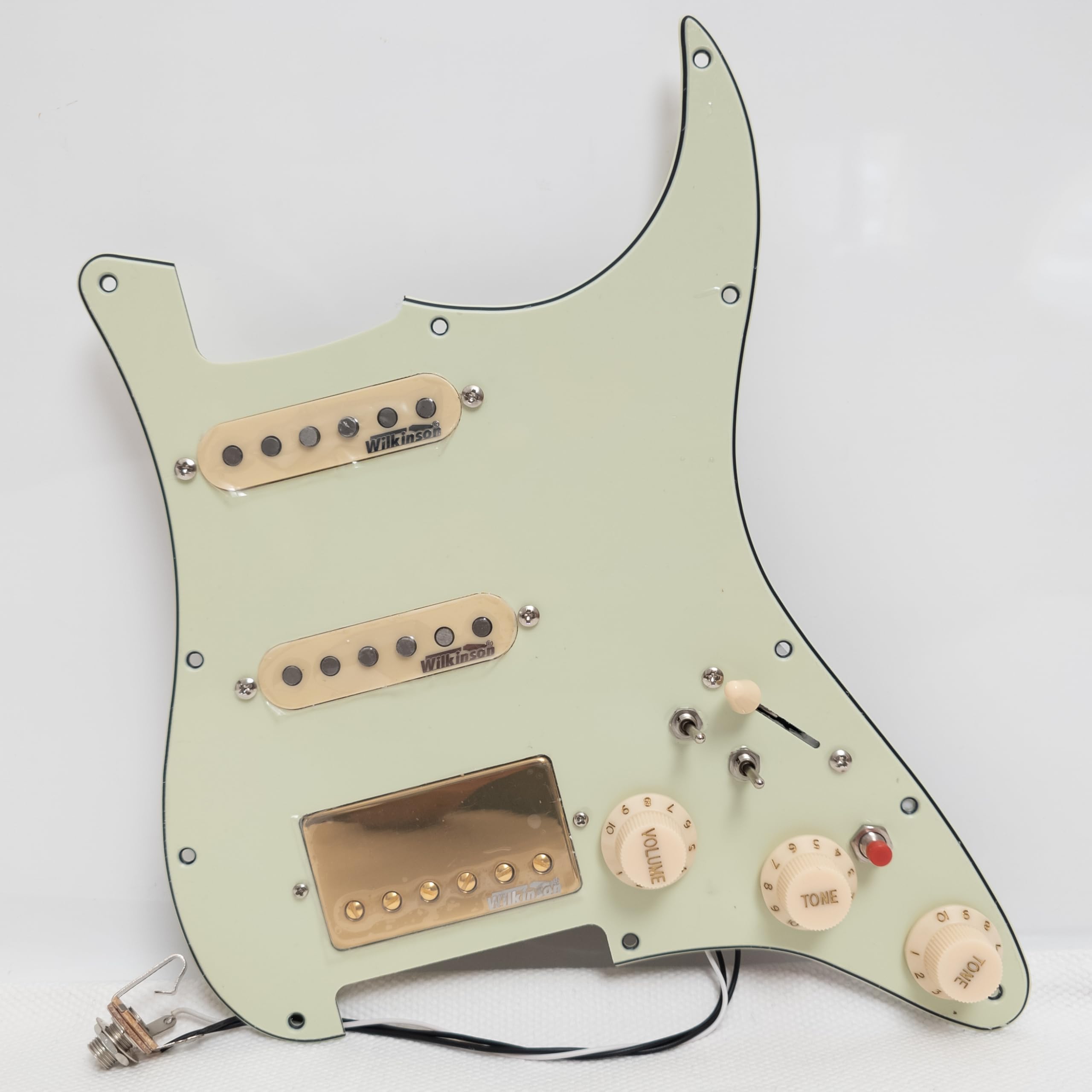 Wstępnie okablowany zestaw pickguard SSH do gitary elektrycznej Fender Style ST, zestaw przetworników Alnico 5 Single Coil i Humbucker, funkcja podziału cewki, kompatybilna z gitarami Strat Style
