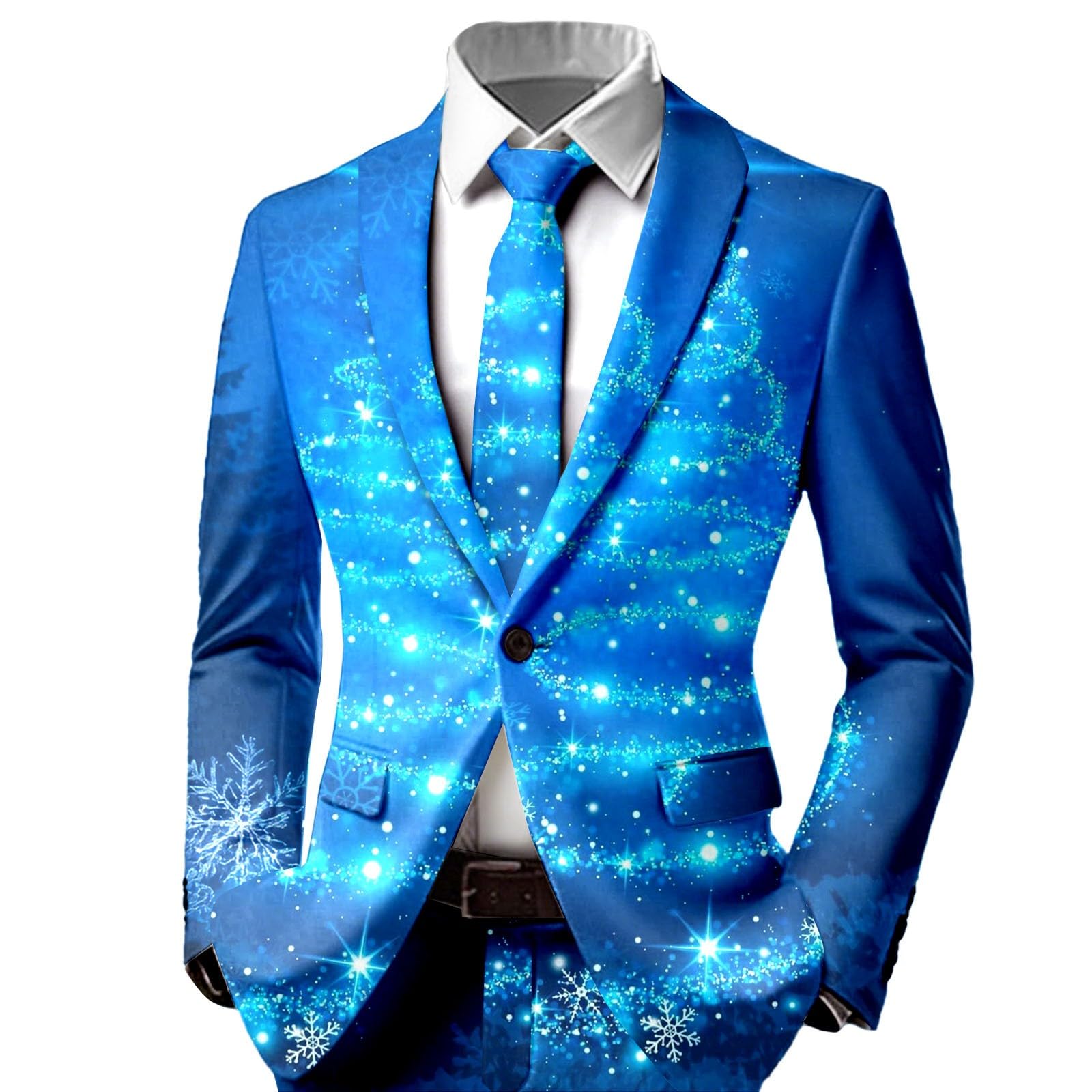 Blazer de Noël vert classique à deux boutons avec doublure soyeuse