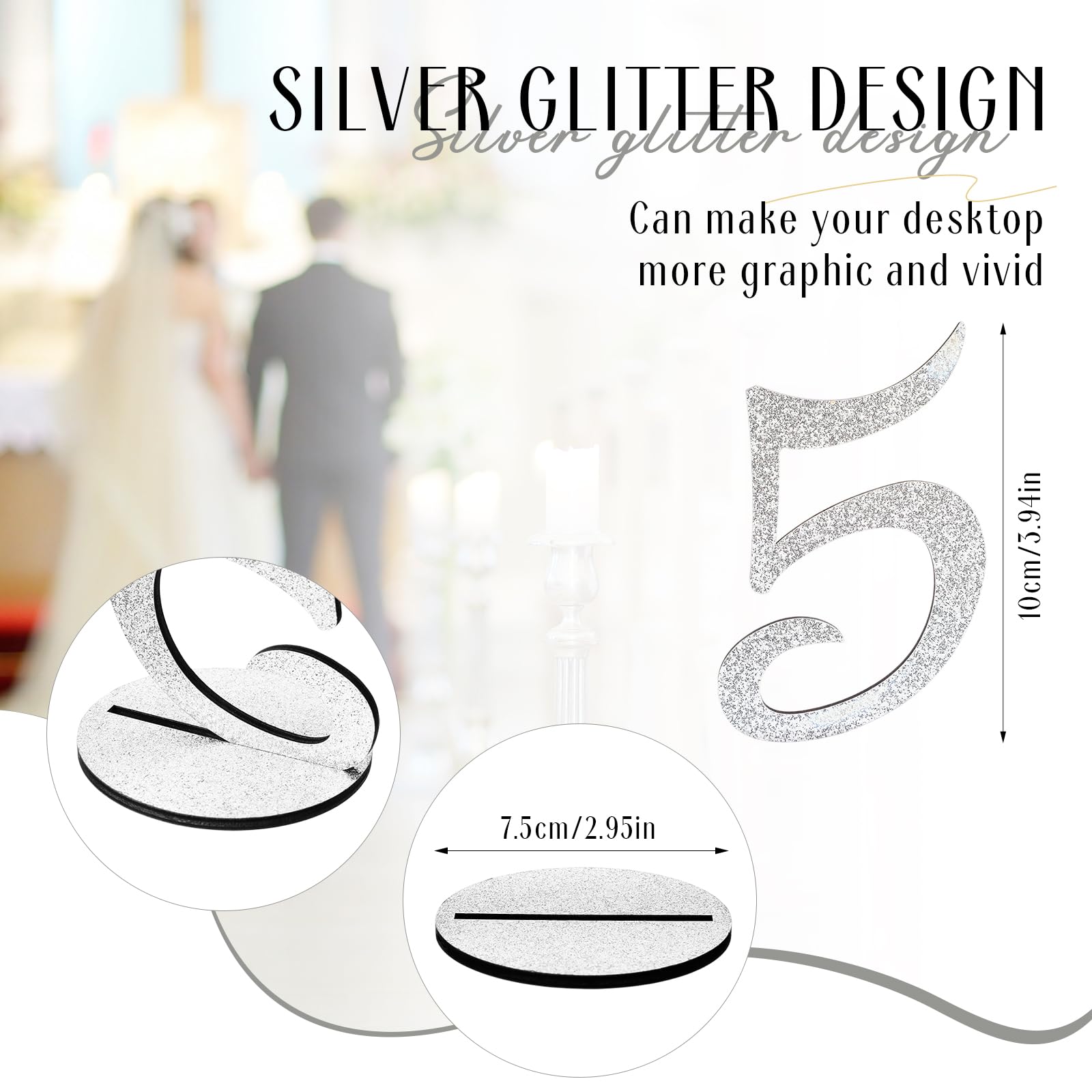 Números de mesa con purpurina del 1 al 25 números de mesa de boda, números de mesa de madera para recepción de boda, números de asiento de pie con base de soporte para bodas, fiestas, eventos,