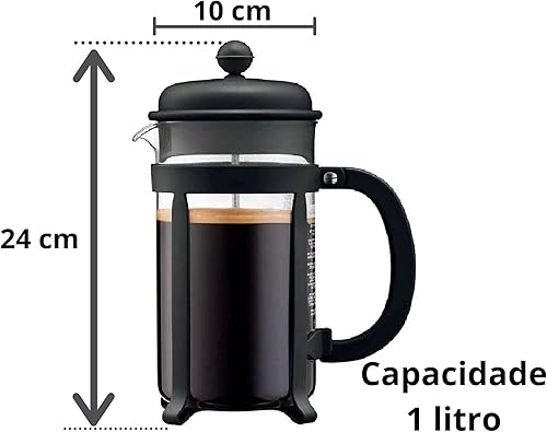Miniatura 3 de Bodum Java French Press Cafetera de 34 onzas 1 litro 8 tazas color negro