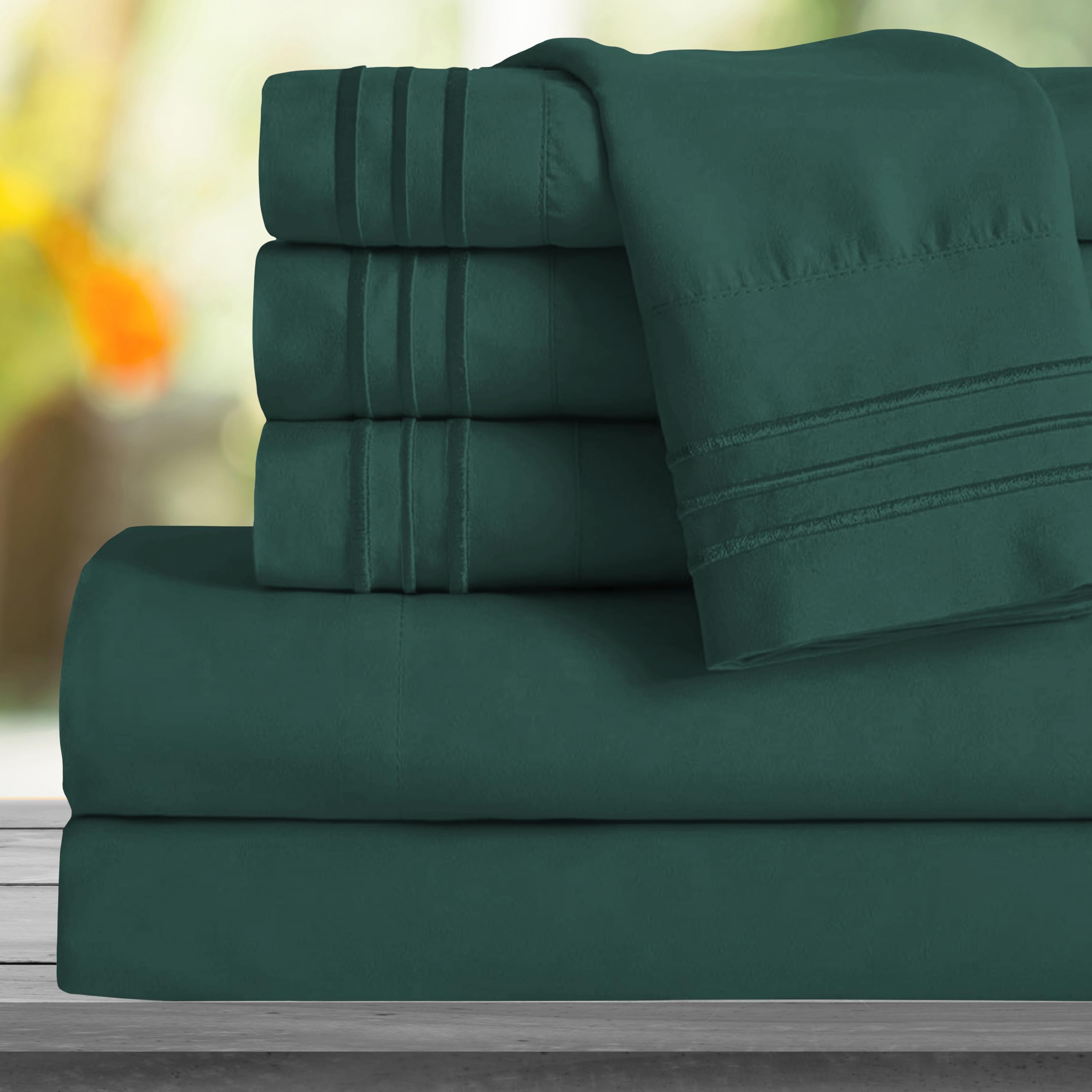 Mocassi Twin XL Bettwäsche-Set – 4-teilig, Salbeigrün, 1800 Fadenzahl | Luxuriös Weich, Atmungsaktiv & Knitterarm