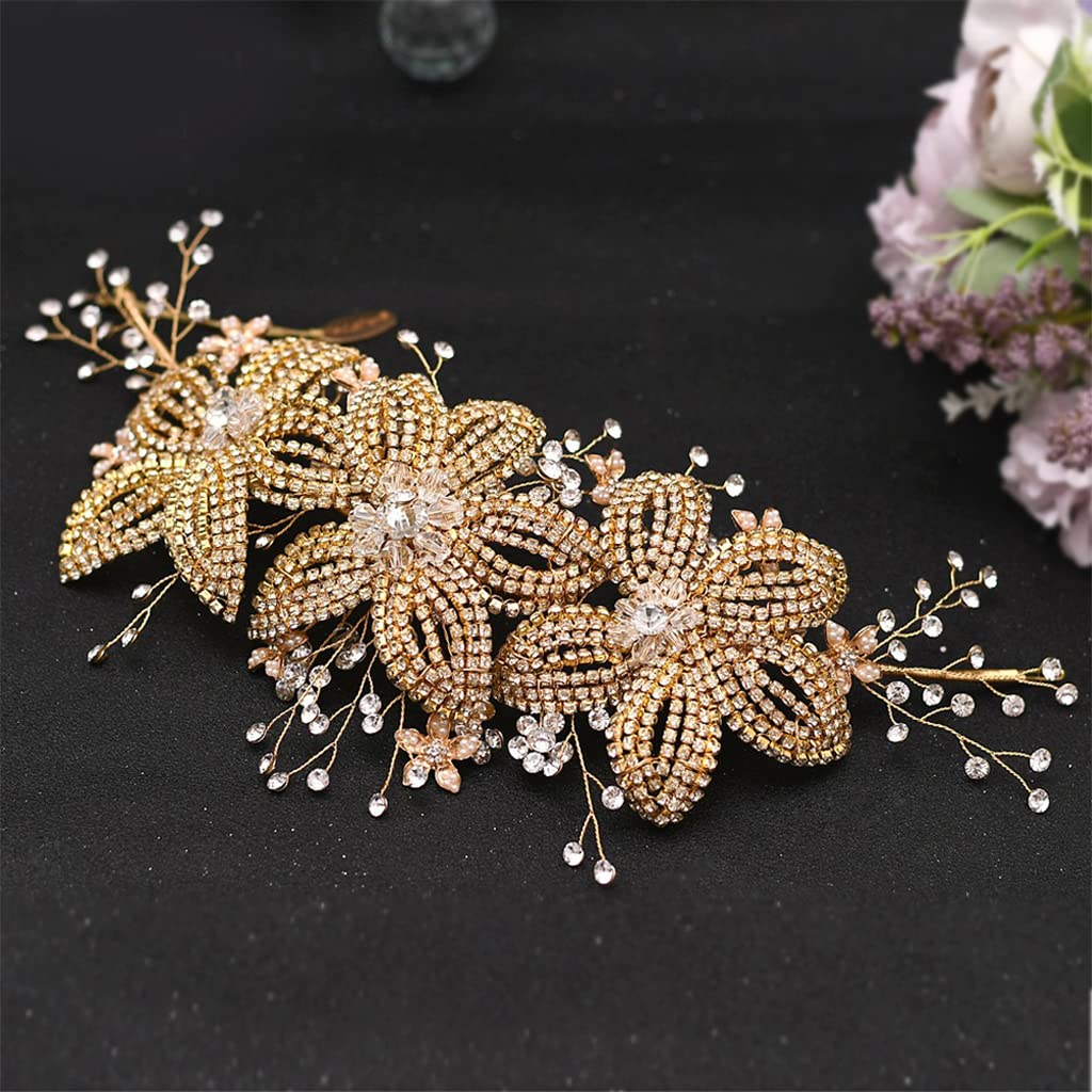 Fascia per capelli per donne e ragazze, con strass, fascia per capelli con strass, accessorio per capelli carino