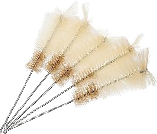 SOESFOUFU 5pcs Erlenmeyer Flask Brush Lab Glassware Brush Labware Cleaning Brush Pipe Brush Cleaner Test Tube Cleaning Brush Laboratory Flask Brush Long Handle Bristle Bottle Brush