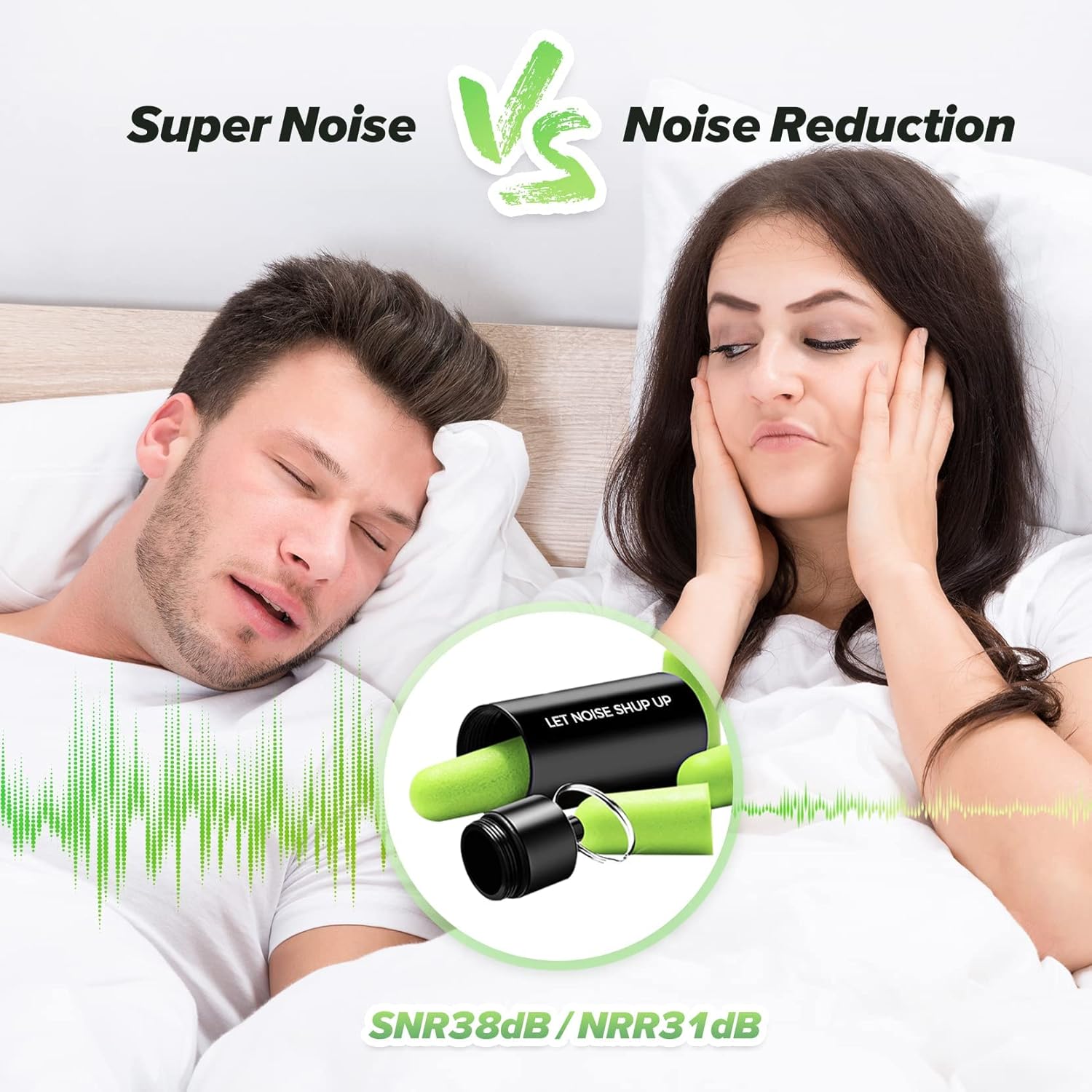 ERM TOOL Ultra Soft Foam Earplugs, 60 works Reusable Earplugs for Sleeping 38dB Highest SNR - Image 4