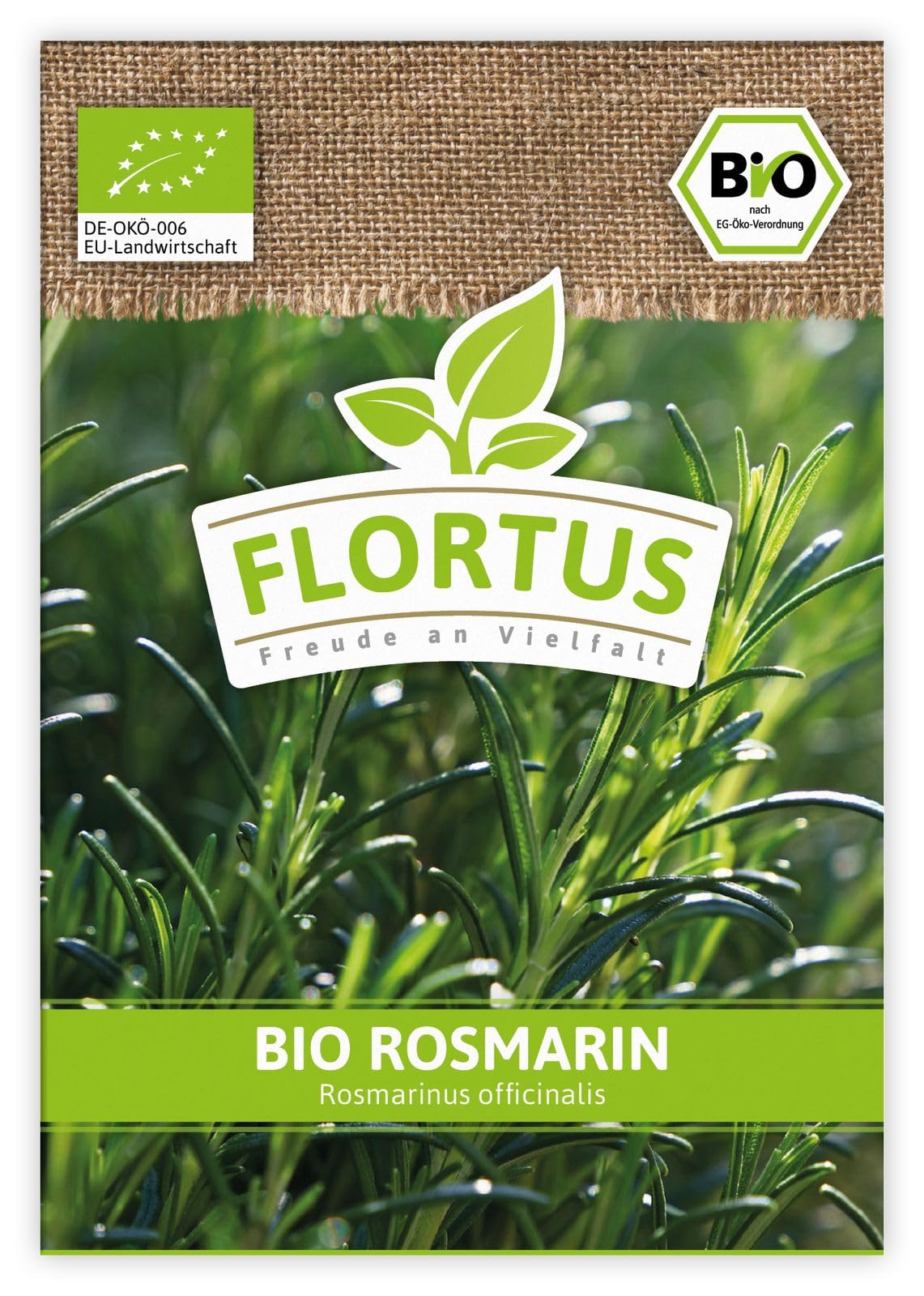FLORTUS 2000-0456-100x Rosmarin (100 Tütchen) (BIO Rosmarinsamen)