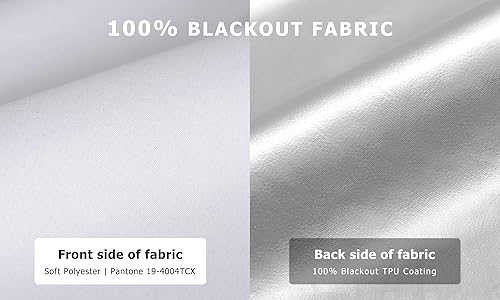 Miniatura 8 de LazBlinds Cortina de puerta 100% opaca, sin herramientas, sin taladro, persianas inalámbricas para ventanas, con aislamiento térmico, protección UV,