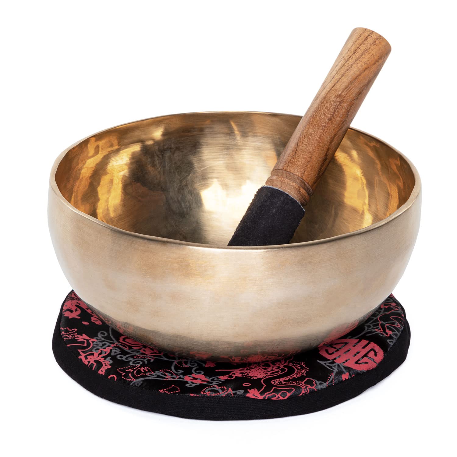 Bol chantant tibétain avec manche Nada Yoga – Thérapie sonore 19 cm