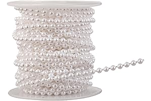 33 Feet Faux Pearl Beads Garland for Crafts and Wedding Decorations
