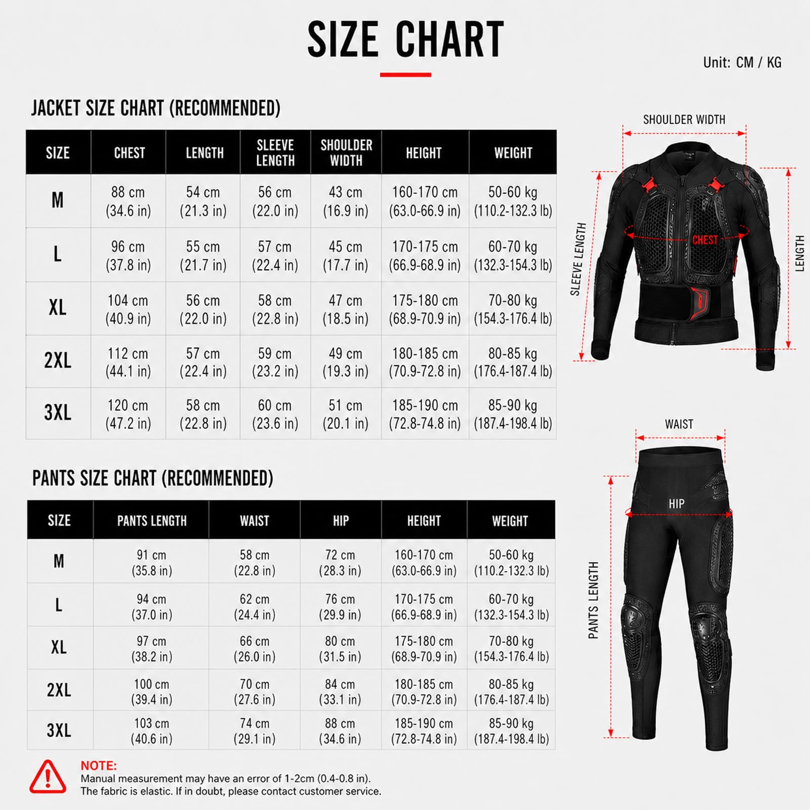 Ensemble de Protection Moto Certifié CE Équipement de Dirt Bike Léger avec Protections Poitrine, Dos, Coudes, Épaules et Avant-Bras Gilet de Motocross Respirant pour Course et Off-Road,Black-XL