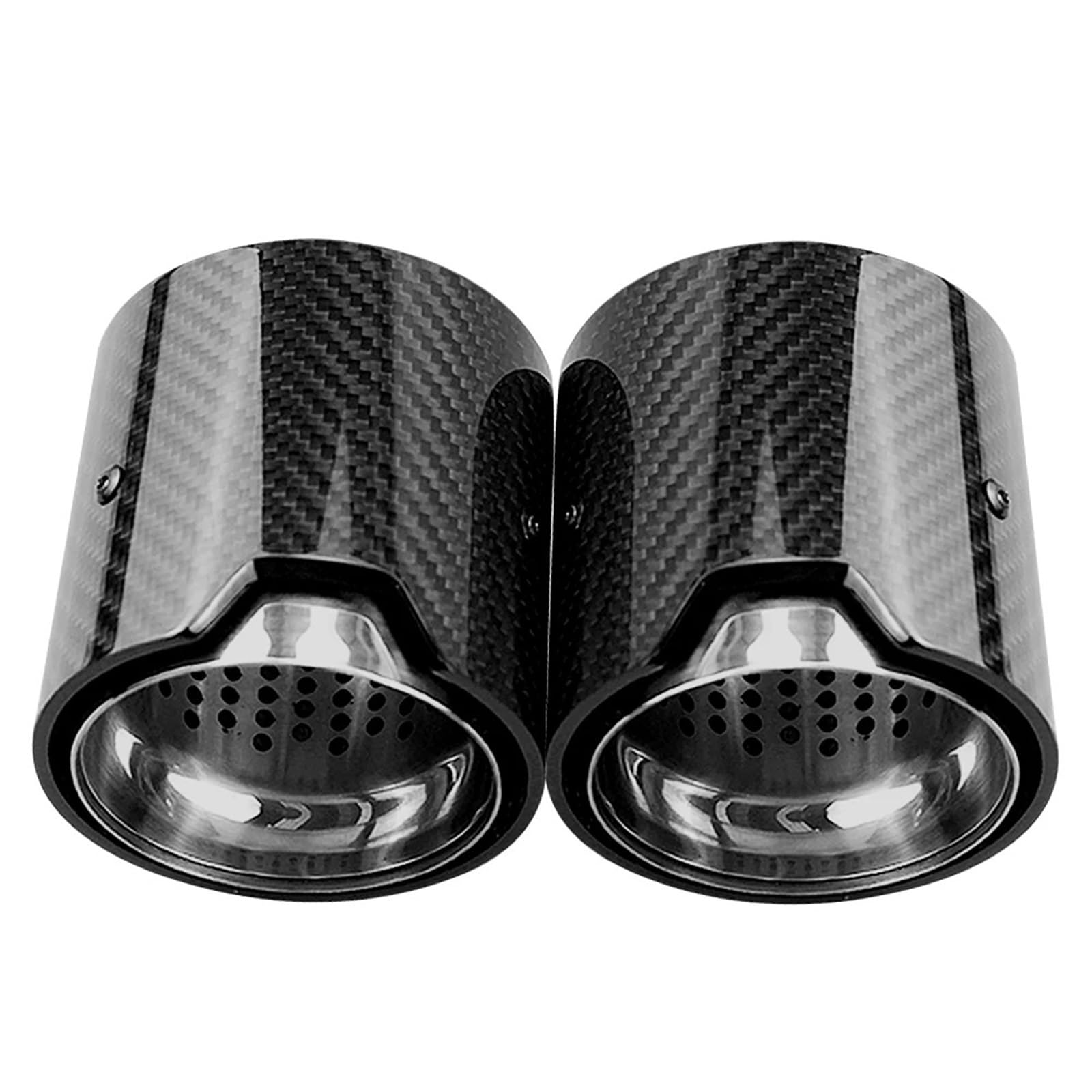 Rura wydechowa 2 szt. Końcówki wydechu z włókna węglowego, zacisk śrubowy do rur wydechowych, tłumik do BMW M2 F87 M3 F80 M4 F82 F83