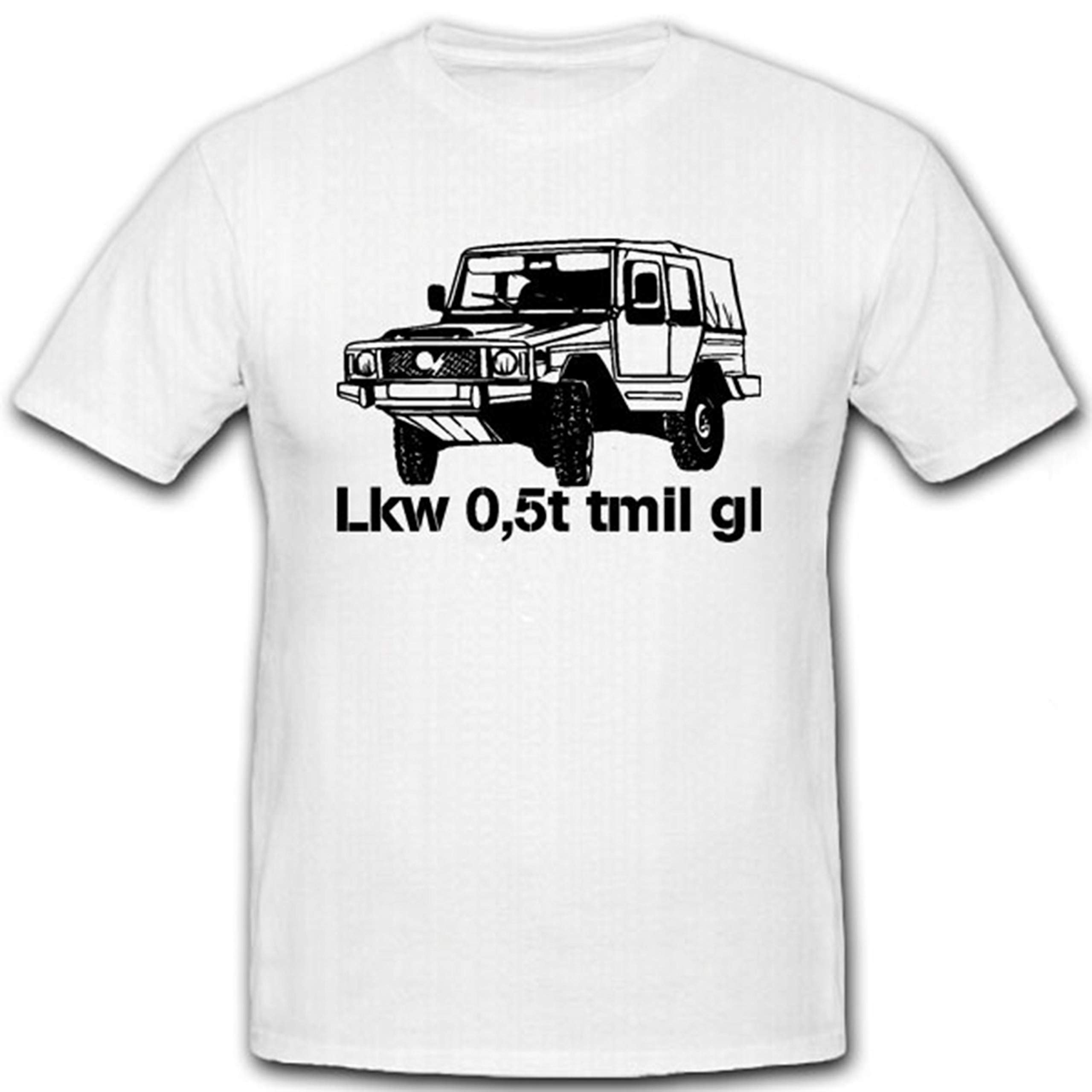 T-shirt pour camion de l'armée allemande #7161 Tmil Gl 4x4 Blanc en Taille XXXXL