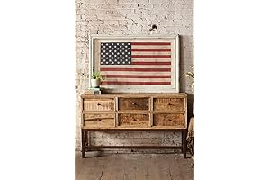 Kalalou Large Framed American Flag Wall Décor Under Glass - 31 x...