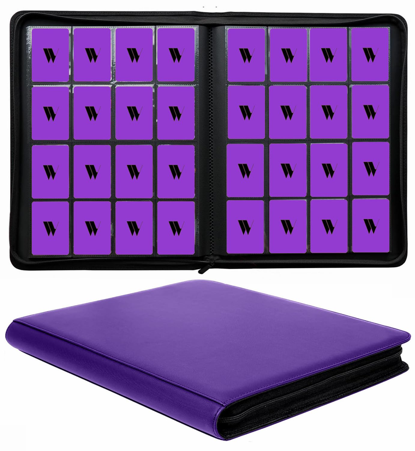 card binder 16 pocket Amazon.com: 16 Pocket Card Binder, 1000+ Premium Zip Trading Card Binder,  Double Sided Pocket Card Binder Album, Ringless Card Folder for MTG, TCG,  Sports Card (Purple, 16Pockets) : Toys & Games