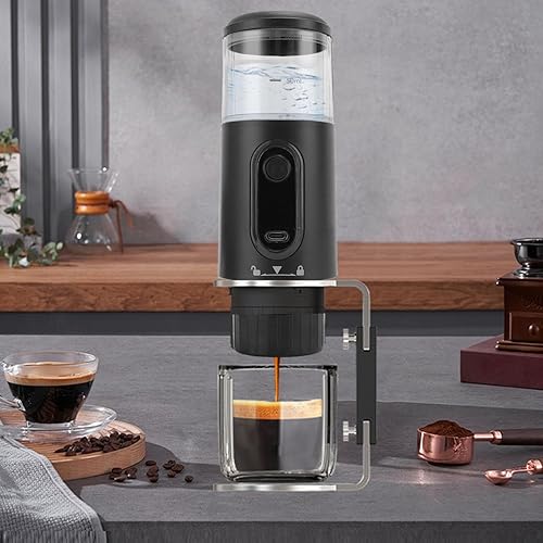Miniatura 7 de Cafetera portátil, cafetera portátil para café expreso, recargable, para viajes, 19.40 oz, para exteriores, coche, camping, senderismo, caravana,