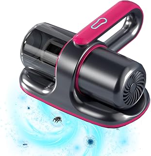 Aspiradora Antiacaros para Colchones, 13KPa Aspirador Antiácaros con UV-C 100W Aspiradora de Mano con Filtro HEPA, destruye el 99,99% de Todos los ácaros para Colchones y Sofás (Gris)