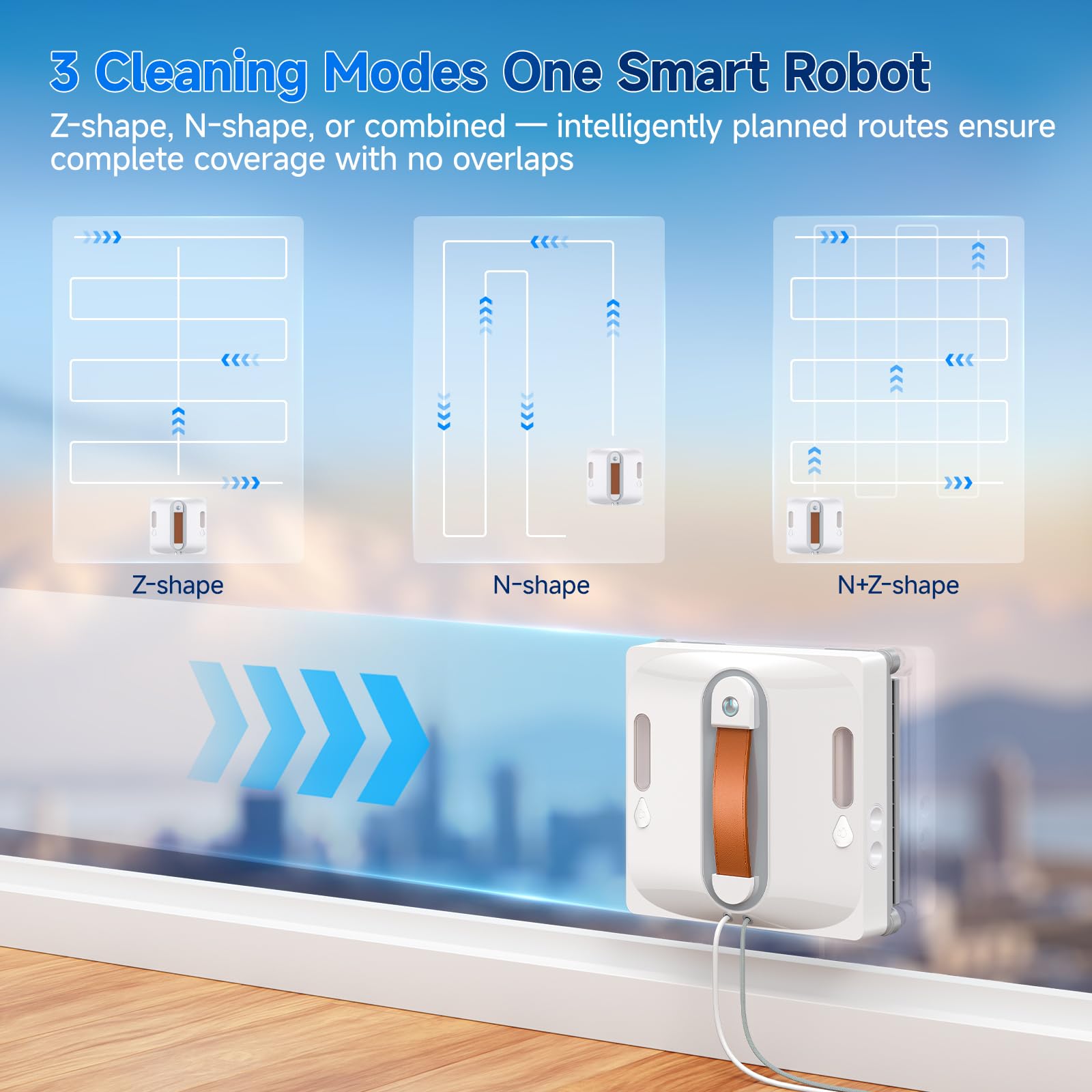 Lubluelu Auto Window Cleaning Robo,Suction Power, Anti-Falling and Edge Detection Sensors, for High-Rise Windows, Tiles and Glass