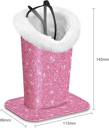 Miniatura 55 de Fintie Soporte para anteojos forrado de felpa con base magnética, estuche de cuero vegano prémium para lentes