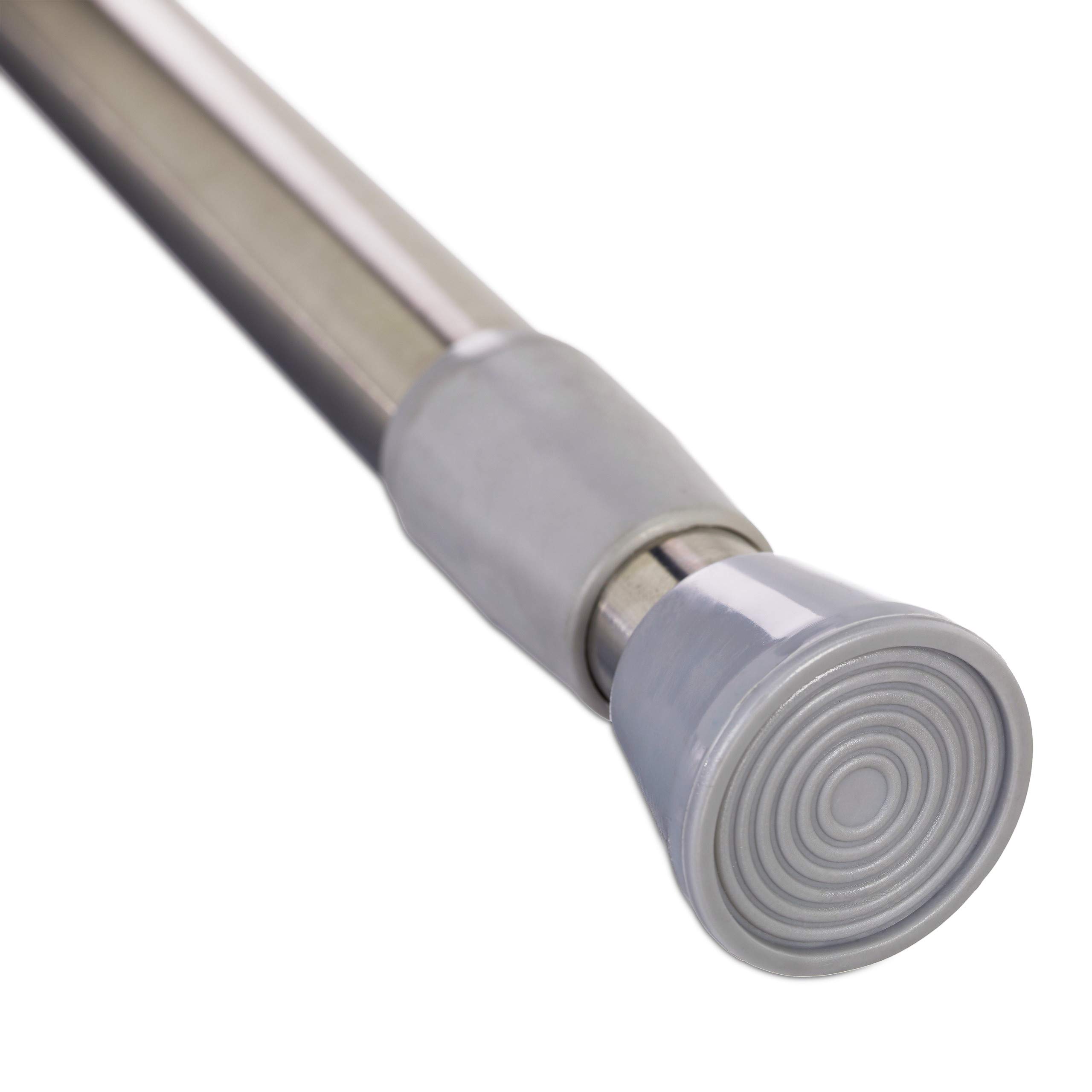 Relaxdays Asta Telescopica Estensibile, Bastone per Tende, a Pressione, Senza Forare, Acciaio, 130-220 cm