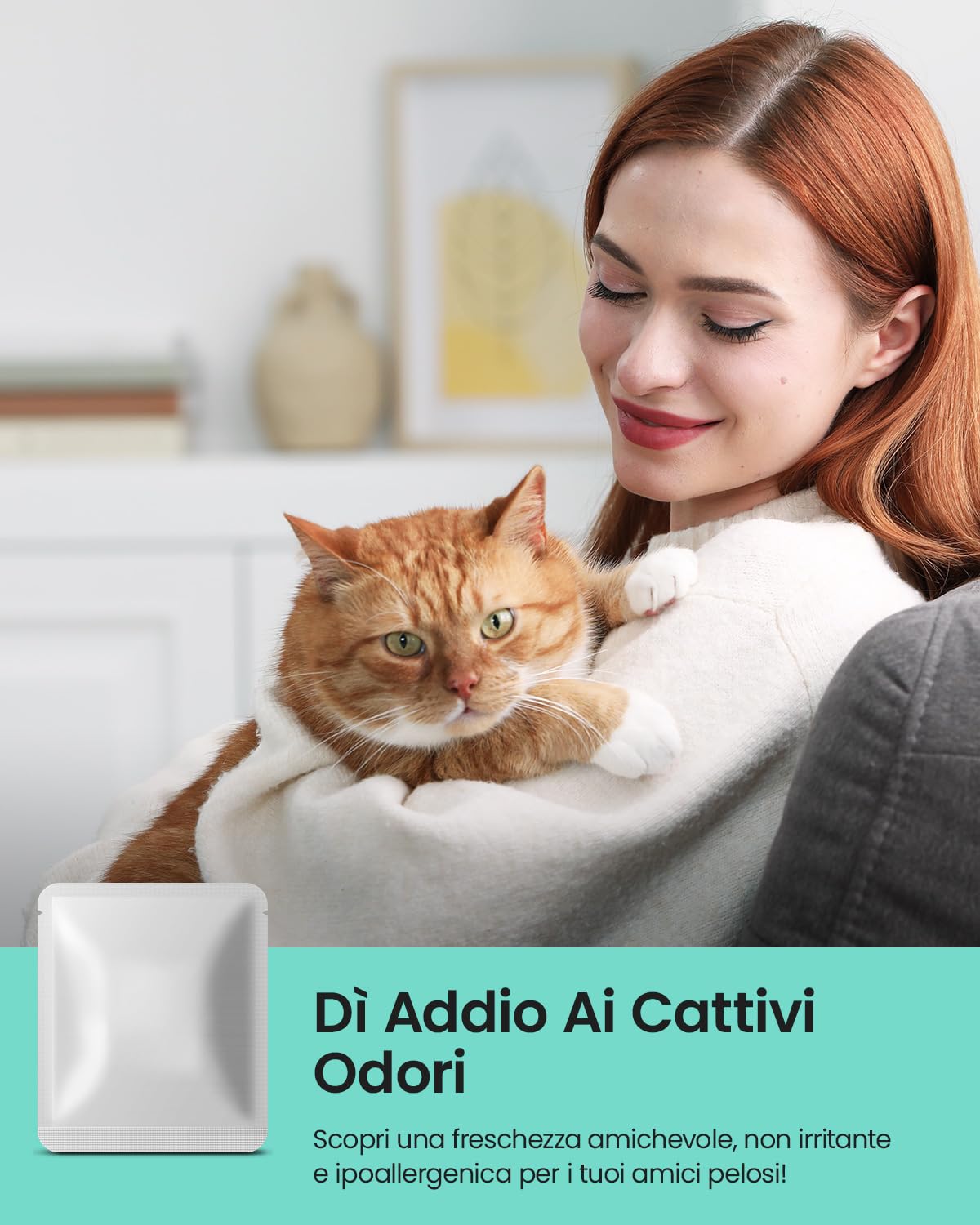 Deodorante per Lettiera Gatto Autopulente – Wolmds Gel Deodorante per Ambienti, Disabituante Gatti Cert. MSDS, Elimina Odori Lettiera, Assorbi Odori, Deodorante per Lettiera Gatto (3 Pezzi) Antiodore