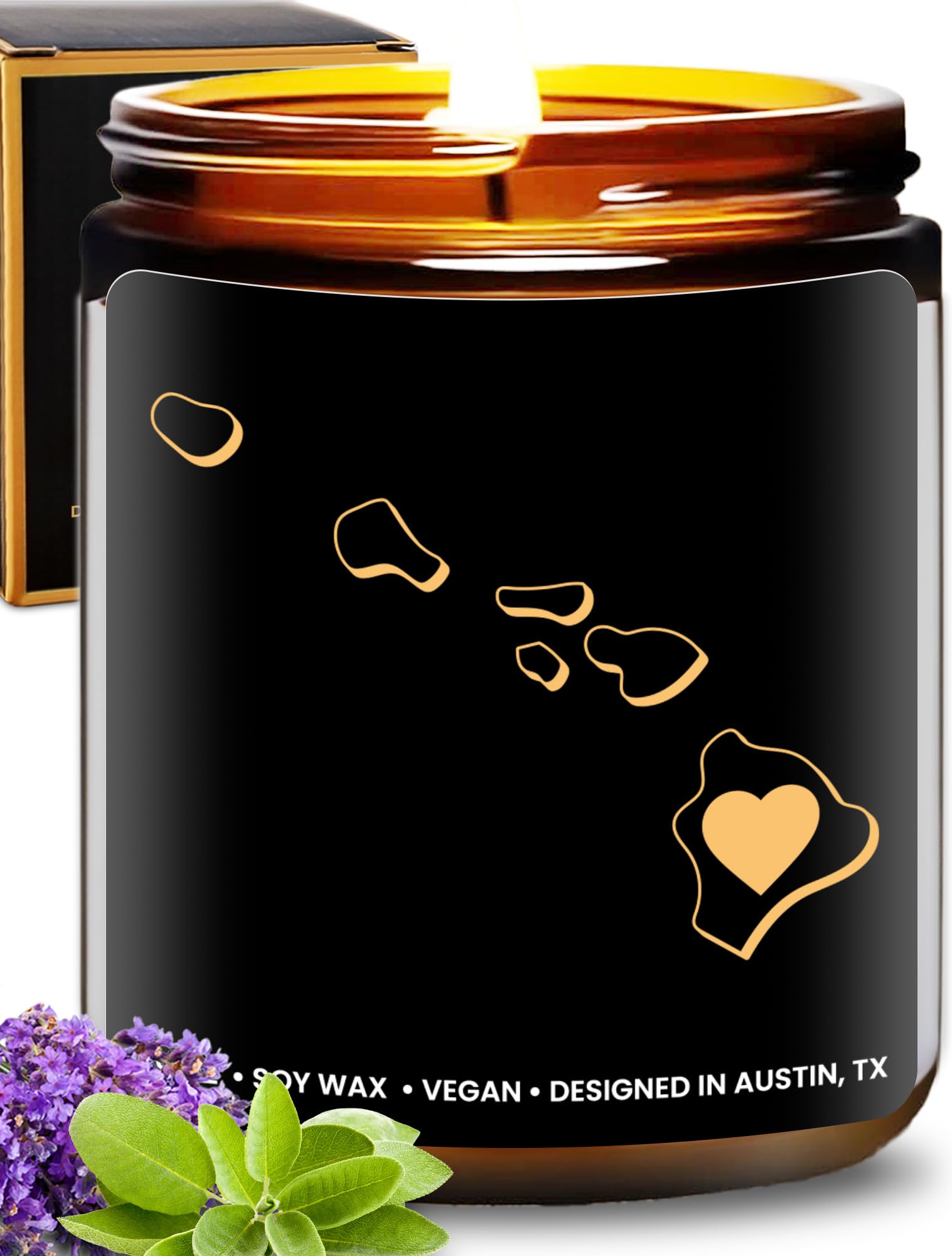Hawaii Candle, Unique Hawaii Themed Gifts for Men and Women, Best Sentimental Souvenir Gifts for Moving Away, Thoughtful Home Sick Presents, Ideal for Birthday, Christmas, Graduation, Gift Ready