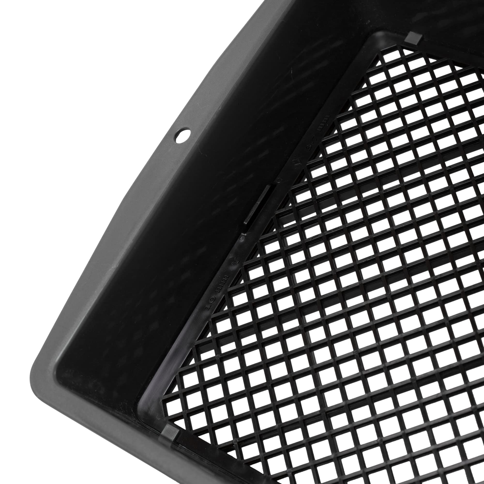 UPP 2-in-1 Gartensieb groß 56 x 32,5 x 8 cm | Quadratisches Kunststoff Sieb mit Einstellbarer Maschengröße 3,7 oder 10mm & Schiebefunktion | Vielseitig Nutzbar als Steinsieb, Erdsieb oder Sandsieb