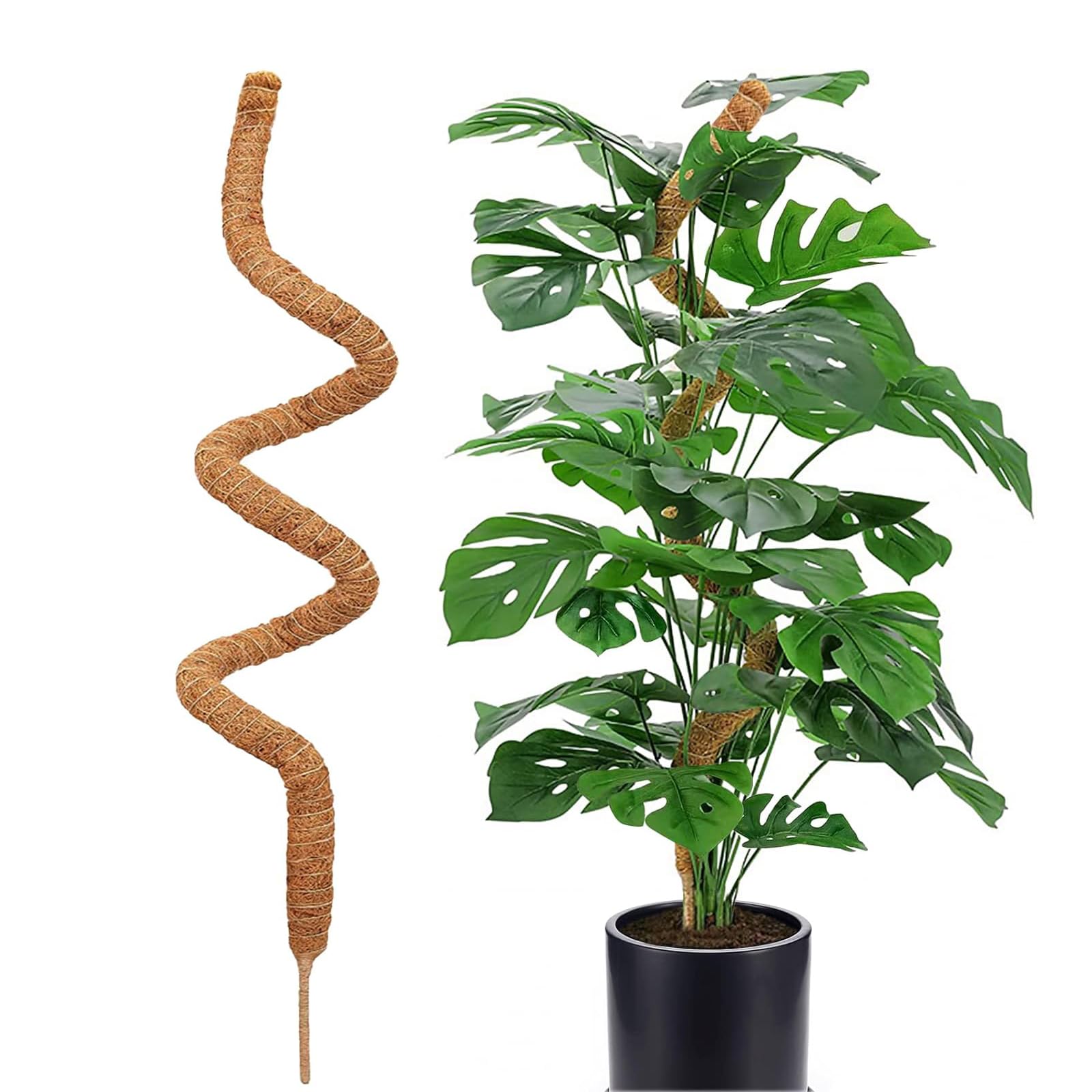 Moosstange für Pflanzen, biegbare Moosstange für Pflanzen, Monstera, handgefertigte Kokosfaser-Pflanzenstütze für Topfpflanzen, Pothos (121,9 cm)