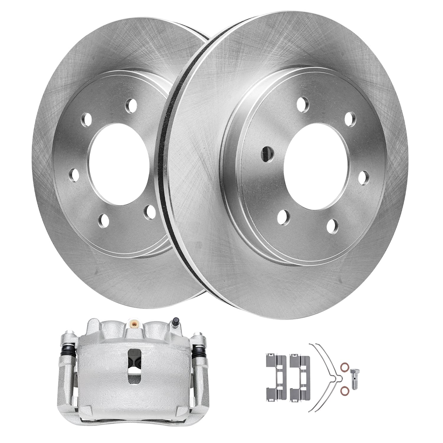 Detroit Axle - 4WD Front Disc Brake Rotors Passenger Side Brake Caliper