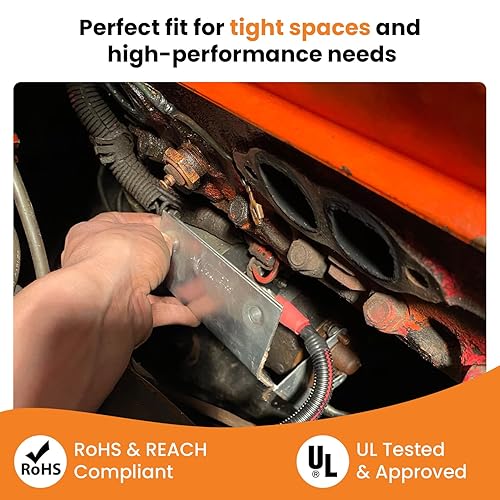 Miniatura 22 de SELTERM - Terminal en anillo de grado marino UL 2/0 AWG 3/8 pulgadas (25 uds) para batería, terminal tubular de cable eléctrico, conector calibre