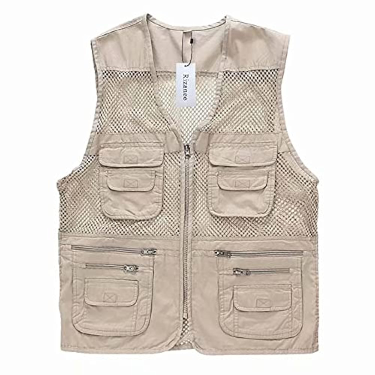 Unisex Mesh Breathable Fishing Vest, Multi-Pockets Photography Travel Hiking Waistcoat Jacket for Adults and Youth
