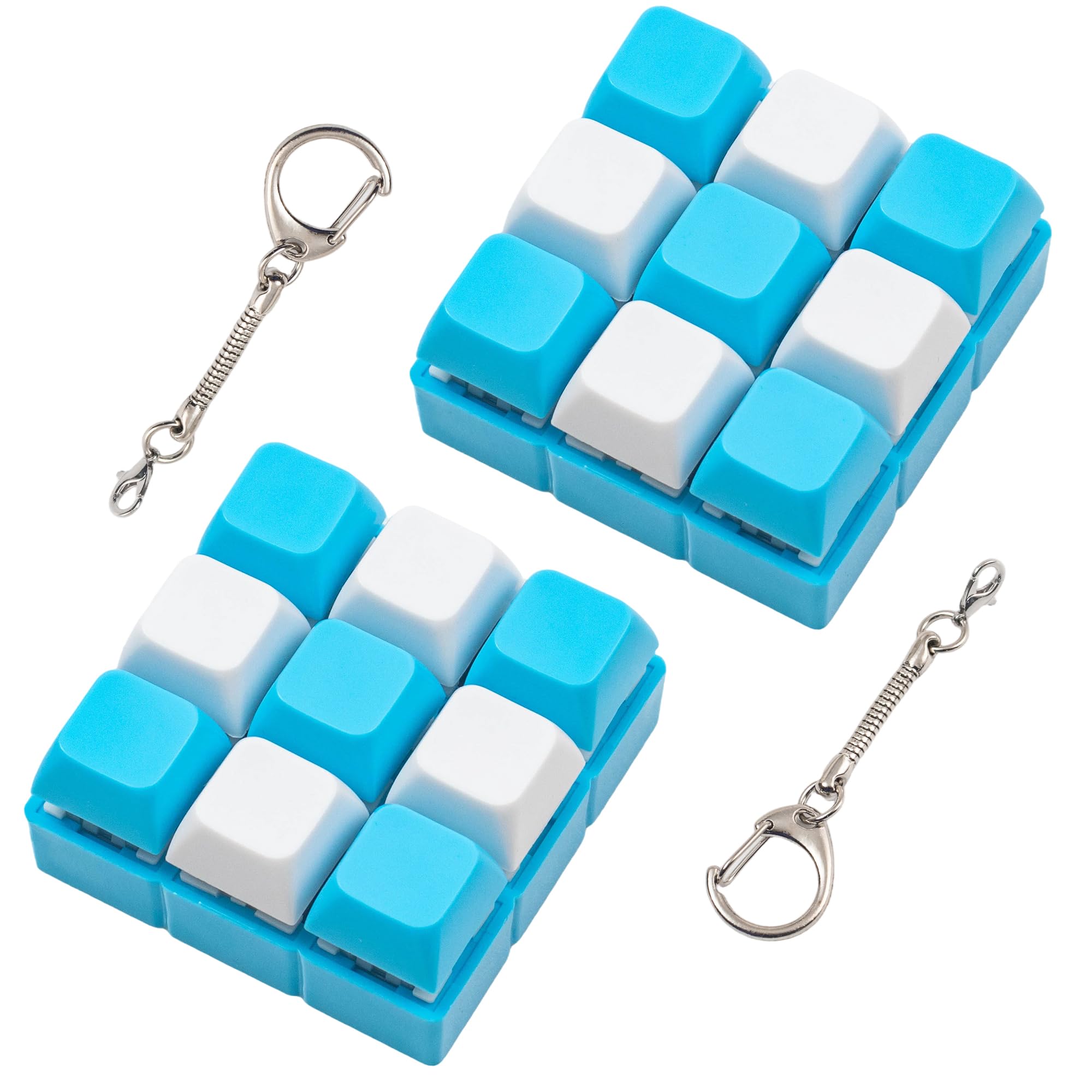 2 Pcs Keyboard Fidget Toy, 9 Keys Cute Clicker Keyboard Fidget for Adults Relieve Stress and Anxiety Decompression Keyboard Fidget Keychain â image 1
