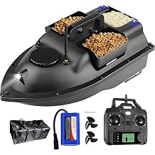 Feed Boat For Fishing GPS, Bait Boat GPS Smart RC, Intelligent Fishing Bait Boat, With Navigator Light, GPS Automatic Cruise, 2Kg Load-Bearing Capacity 12000mah