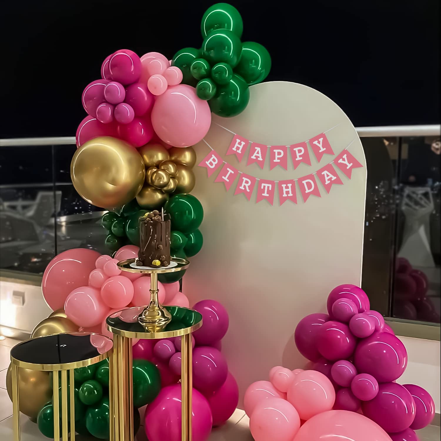 SpecialYou Pink and Green Birthday Decoration Items DIY Kit for girls