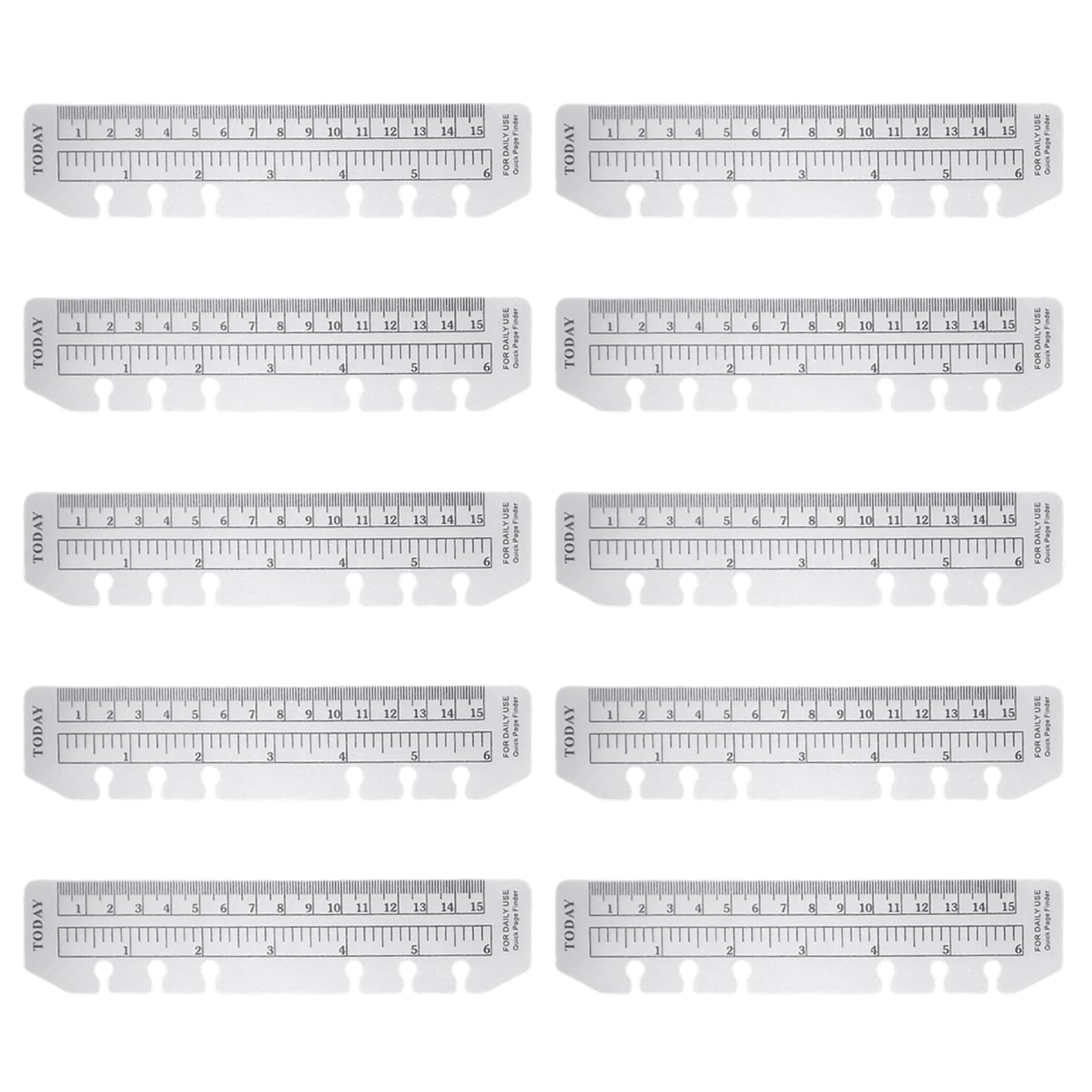 Pre-punched Clear Matte Binder Ruler for Notebooks Journal Multipurpose Binder Divider Page Label for Scrapbooking Multifunctional Ruler for Students